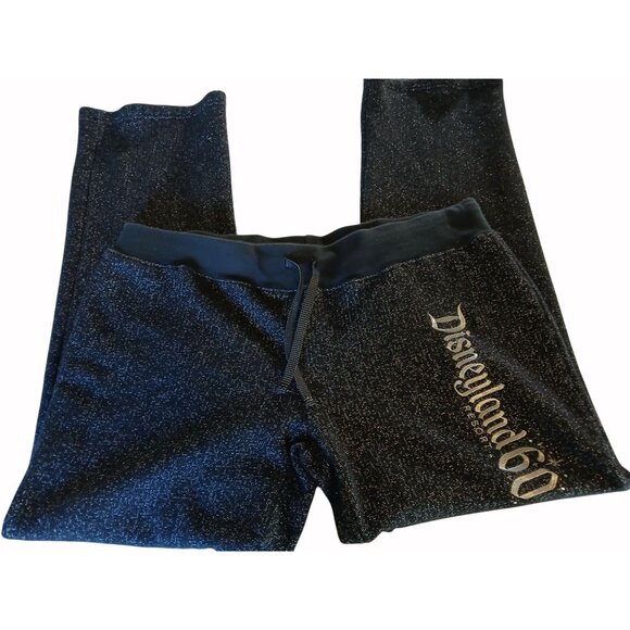 Disneyland 60th Resort Womens Sparkle Lounge Pants Black Silver Size L Jogger - Picture 8 of 9